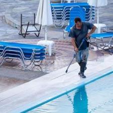 Pool deck washing